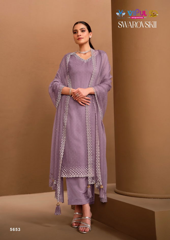 Swarovskii By Vipul Heavy Wedding Wear Designer Salwar Kameez Wholesale Market In Surat